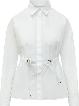 Max Mara Mxmtazzina Shirt - Dames - Overhemden - Wit - S - Katoen - Overhemden