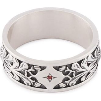 Serge DeNimes Kabuto Band Ring in Silver at Nordstrom, Size 10.5