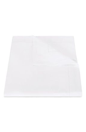 Matouk Bergamo Hemstitch Cotton Percale Duvet Cover in White at Nordstrom, Size Full