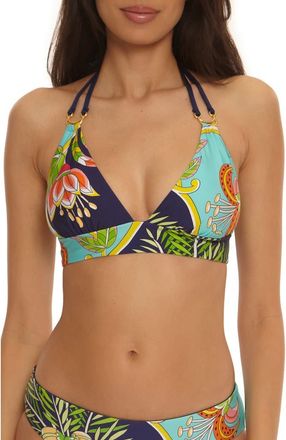 Trina Turk Flamingo Halter Bikini Top in Multi at Nordstrom, Size 14