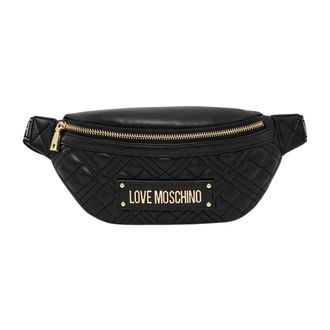 Love Moschino Ri&ntilde;onera Acolchada con Logo - Bags - Mujer - Negro - ONE SIZE