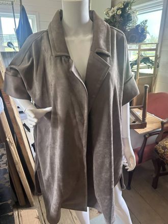 THML Clothing Womens Suede Jacket In Grey