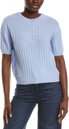 Naadam Naadam Coastal Cashmere Reversible Henley Sweater