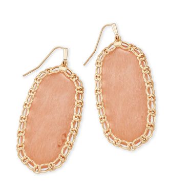 Kendra Scott Womens Macrame Earrings In Danielle Rosegold Blush Wood
