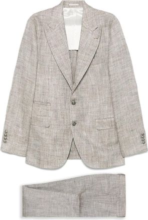 Brunello Cucinelli Pak met visgraatpatroon - Beige