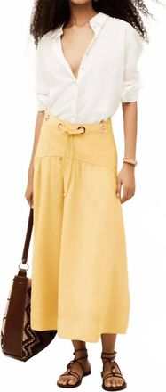 BA&SH Donia Skirt In Yellow
