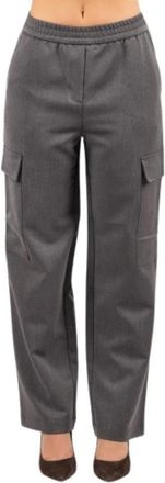 LuckyLu Wijde broek - Dames - Broeken - Grijs - Maat: 2XS Viscose