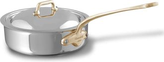 Bloomingdale's MCook B 5-Ply Stainless Steel Saute Pan With Lid and Brass Handle, 3.2-qt