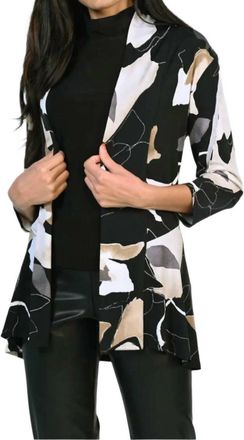 Frank Lyman Design Throw-Over Jacket In Black Multi