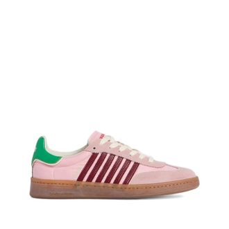 Dsquared2 Sneakers, male, Pink, Size: 8 1/2 US Logo-embossed Lace-up Sneakers