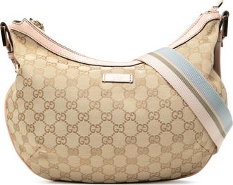Gucci Pre-owned Womens Gg Canvas Web Crossbody - Beige Textile - One Size