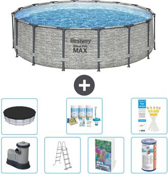 Bestway Piscina Bestway Steel Pro Max Redonda - 488x122 Cm - 8-piezas S556