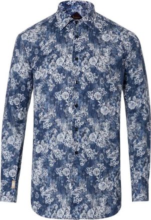 Billionaire Boys Club Shirt Slim Fit - Heren - Casual Overhemden - Blauw - XS - Katoen - Overhemden