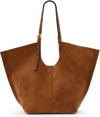 AllSaints Ara East West Suede Tote in Cognac Brown at Nordstrom