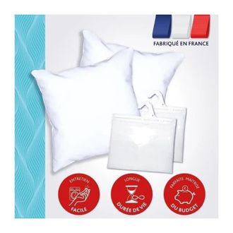 Dodo Dodo Pack 2 Almohadas Blancas 60x60cm Con Fundas Protectoras