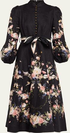 Zimmermann Valiant Buttoned Midi Dress