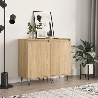vidaXL Vidaxl - Aparadores 2 Uds Madera De Ingenier&iacute;a Roble Sonoma 40x35x70 Cm