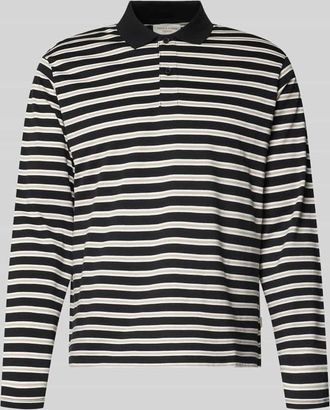 Jack & Jones Regular Fit Poloshirt mit Streifenmuster Modell CASSIS in Black, Gr&ouml;&szlig;e XXL