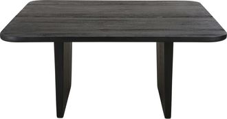 Maisons du monde Mesa de comedor profesional de madera de mango macizo negro para 8 personas L. 160