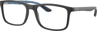 Ray-Ban Mat Zwart Brilmontuur - unisex - Brillen - Zwart - 55 MM - Accessoires