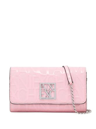 A|X Armani Exchange Portemonnee met logo-reli&euml;f - Roze