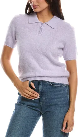 Rag & Bone Rag & Bone Jada Brushed Cashmere Polo Sweater