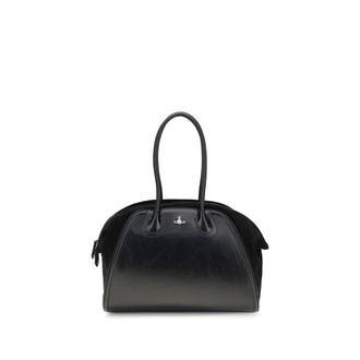 Vivienne Westwood Black Calf Leather Bos Taurus Shoulder Womens Bag