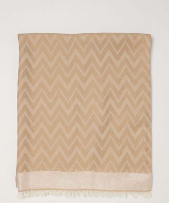 Emporio Armani Stola in misto cotone con motivo a zig zag jacquard