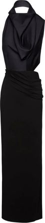 Magda Butrym Abito da sera con scollo allamericana - Blu