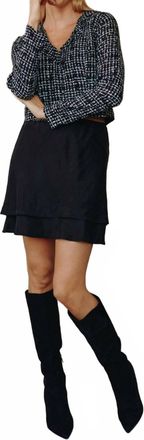 Bella Dahl Layered Mini Skirt In Black