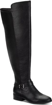 Style & Co. Style & Co Charlaa Boots Womens Black Faux Leather Over-the-Knee Lion916