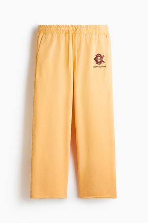 H&M Sweatpants in Relaxed Fit - Gelb/California Dreams