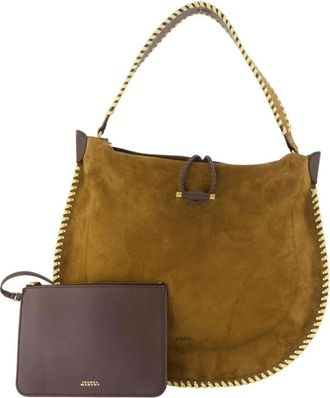 Isabel Marant Oskan Hobo Soft Bag - Dames - Tassen - Groen - Maat: ONE Size Leer