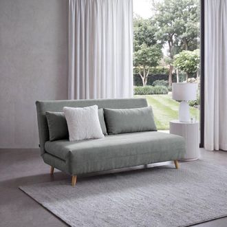Maisons du monde Sof&aacute; cama de 2 plazas gris claro