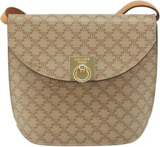 Celine Pre-owned Vintage Canvas Cross Body Tas - Dames - Vintage Schoudertas - Beige - ONE Size - Vintage