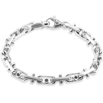 Pompeii3 Mens Solid Designer Mariner 14k Gold (46gram) or Platinum (74gram) 6.5mm Link Bracelet 8.5