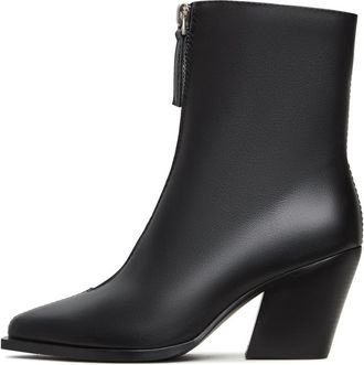 Cesare Gaspari Elegant Zipper Heel Boots Regi - Black - Dames - Cowboylaarzen - Zwart - 36 EU - Leer - Schoenen