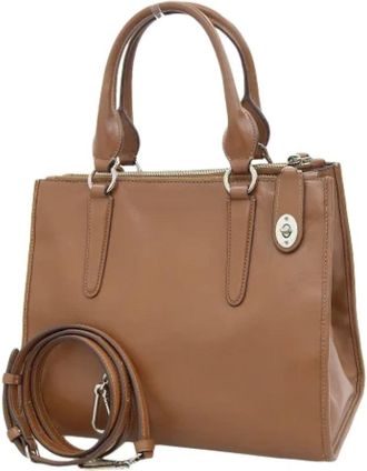 Coach Tweedehands leren handtassen - Dames - Vintage Handtas - Bruin - ONE Size - Leer - Vintage