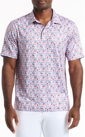 Robert Graham Society Knit Polo in Light Pink at Nordstrom Rack, Size Small