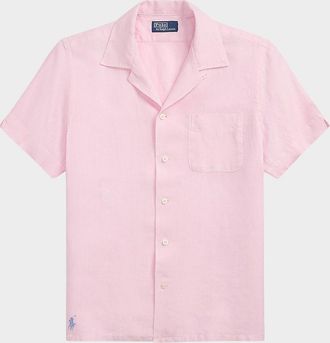 Polo Ralph Lauren Mens Slub Linen Camp Shirt