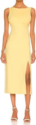Susana Monaco Side Slit Tank Dress In Lemon