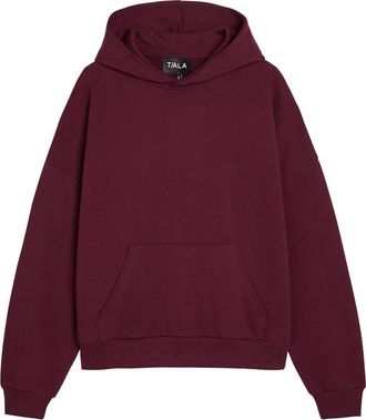 Tala Girlfriend Hooded Cotton-blend Sweatshirt - Burgundy - XL (UK16 / XL)