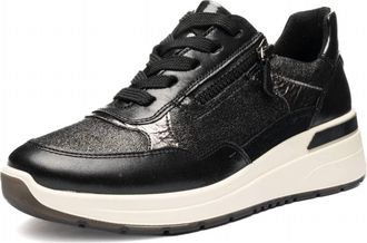 Ara Womens Gardenia Sneaker In Black/ Steel