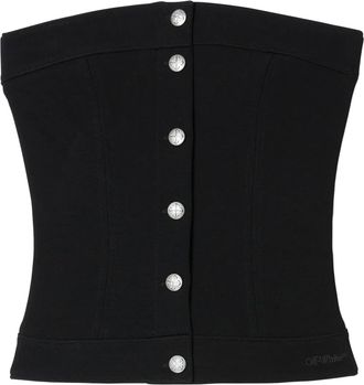 Off-white Top in stile corsetto - Nero