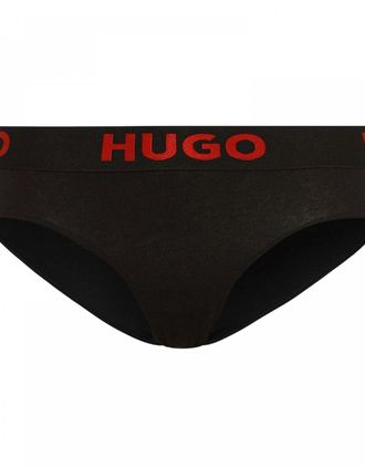 HUGO BOSS Womens Sporty Logo Brief, Black - Size: 10