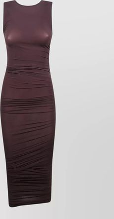 Wolford draped midi bodycon dress sleeveless ruched