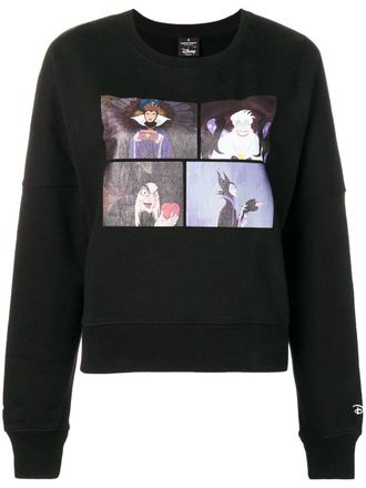 Marcelo Burlon Disney stamped sweatshirt - women - Cotton - S - Black