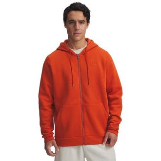 Under Armour Mens Essential Fleece Full-Zip Hoodie - Surplus Orange/Surplus Orange Size 3XL