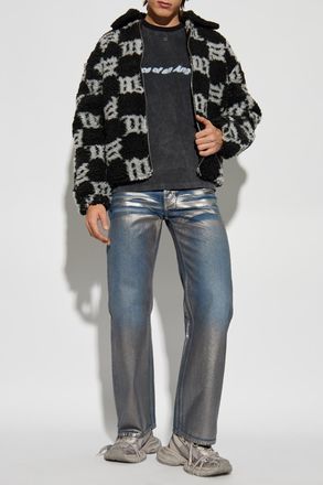 Misbhv Jeans With Logo, Mens, Silver