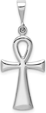 Diamond2Deal 14k White Gold Ankh Cross Pendant